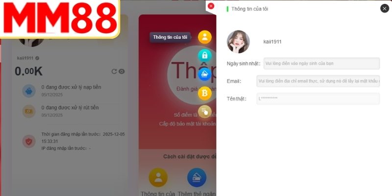 Bảo mật tài khoản an toàn cho thành viên