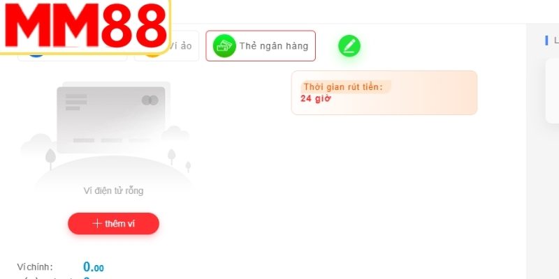 Hướng dẫn liên kết ngân hàng MM88 chi tiết