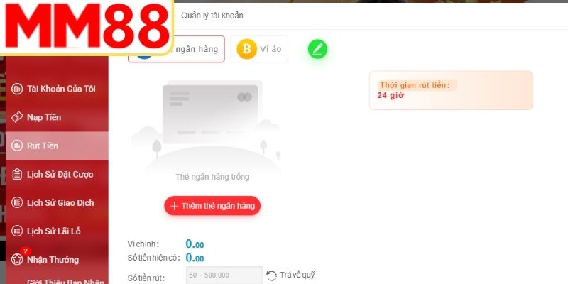 Các bước rút tiền MM88 dễ thực hiện