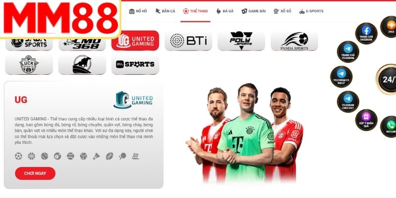 Đa dạng môn cược từ bóng đá đến esports