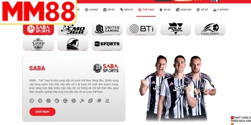 Sảnh thể thao MM88 uy tín hàng đầu châu Á