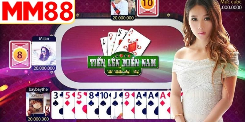 Giao diện tiến lên miền Nam trực tuyến sinh động